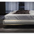 Donaver White Microfiber Leather Minimalist Simple Floating Bed Frame King Size
