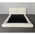 Donnie White Boucle Upholstered Minimalist Bed Frame King Size