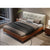 Doric Mixed Color Modern Microfiber Leather Bed Frame King Size
