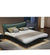 Edita Green Microfiber Leather Curved Headboard Modern Floating Bed Frame Queen Size