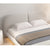 Garan Velvet Modern Floating Bed Frame King Size in Gray/Beige