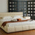 Harpern Suede fabric Upholstered Headboard Modern Bed Fram Queen Size in White/Black/Brown/Beige