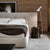 Hendricks Gray Fabric Wide Headboard Luxury Bed Frame Queen Size