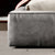 Icnoyotl Suede fabric Rectangular Headboard Modern Bed Frame King Size in Black/Brown