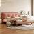 Jiva Pink Boucle Modern Upholstered Headboard Bed Frame King Size