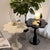 Kanoa Black/White Flower Shaped Modern Side Table