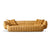 Leis 4-Seater Banana Sofa Suede Fabric Special Design Arm Couch
