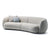 Louella Boucle Round Shaped 4-Seater Sofa Gray Modern Couch