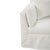 Minimalist White Linen Arm Slip-covered Sofa 3-Seater Sofa with Pillows