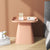 Pemberley Plastic Side Table in Pink/Yellow/Gray