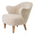 Rani Wool Chair Modern Arm Lounge Chair in Beige/Brown