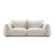 Ada 2-Seater Loveseat White Boucle Arm Sofa Set Interior Soft Cozy Couch in stock