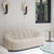 Samson 3-Seater White Teddy Fleece Fabric Sofa Modern Couch