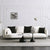 Tino Round Shaped White Boucle Corner Sofa 4-Seater Sectional Couch with Pillows