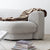 Glen Curved 3-Seater Sofa Shaped Upholstery Sofa in White/Grey/Yellow