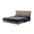 Adriana Stain-resistant cowhide grain tech fabric Luxury Bed Frame King Size
