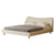 Alvin Suede Fabric Bed Frame Shaped Headboard King Size