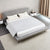 Amaya Boucle Gray Simple Bed Frame Queen Size