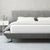 Amaya Boucle Gray Simple Bed Frame Queen Size
