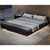 Ashlee Black Technical Fabric Modern Floating Bed Frame Queen Size