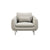 Bailee 1-Seater Grey Flannelette Fabric Armchair