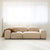 Carver Flannelette Round Armed 3-Seater Sofa