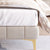 Cato Flannelette Bed Frame Stripe Pattern Headboard King Size