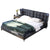 Chad Blue Technical Fabric Wide Headboard Bed Frame King Size