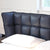 Chad Luxury Blue Technical Fabric Wide Headboard Bed Frame Queen Size