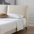 Clara White Suede Fabric Modern Bed Frame King Size