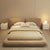 Cullen Suede Fabric Contemporary Minimalist Wide Headboard Bed Frame/Bedside Table