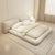 Cullen Suede Fabric Contemporary Minimalist Wide Headboard Bed Frame/Bedside Table