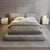 Cullen Suede Fabric Contemporary Minimalist Wide Headboard Bed Frame King Size