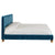 Dangelo Blue Flannelette  Bed Frame with Golden Spherical Feet King Size