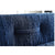 Danica Blue Velvet 3-Seater Sofa Bow-knot Back Designed Sofa