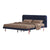 Daniella Navy Blue Fabric Bed Frame King Size