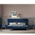 Darryl Flannelette Bed Frame King Size in Black/White/Blue