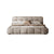 Dawes Suede Fabric Upholstered Brown Bed Frame King Size
