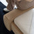 Desirae Flannelette Round Shaped Headboard Bed Frame Queen Size in Brown