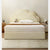Dillian Suede Fabric White Cloud Shape Headboard Bed Frame King Size