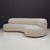 Doris Boucle/velvet 2- seats Curved Sofa Round Shaped Interior Upholstery Sofa