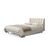 Dylan White Boucle Minimalist Bed Frame King Size