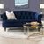 Eliana Velvet Vintage American Style Sofa 2-Seater Rivets Decoration Loveseats