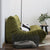 Elvira Velvet 2-seater Sofa Chair High-back Cozy Lounge Chair in Green/Gray/Red