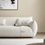 Enzo White Boucle Fabric 2-Seater Sofa Minimalist Loveseat