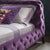 Ethan Purple/Brown/Green Flannelette Fabric Bed Frame King Size