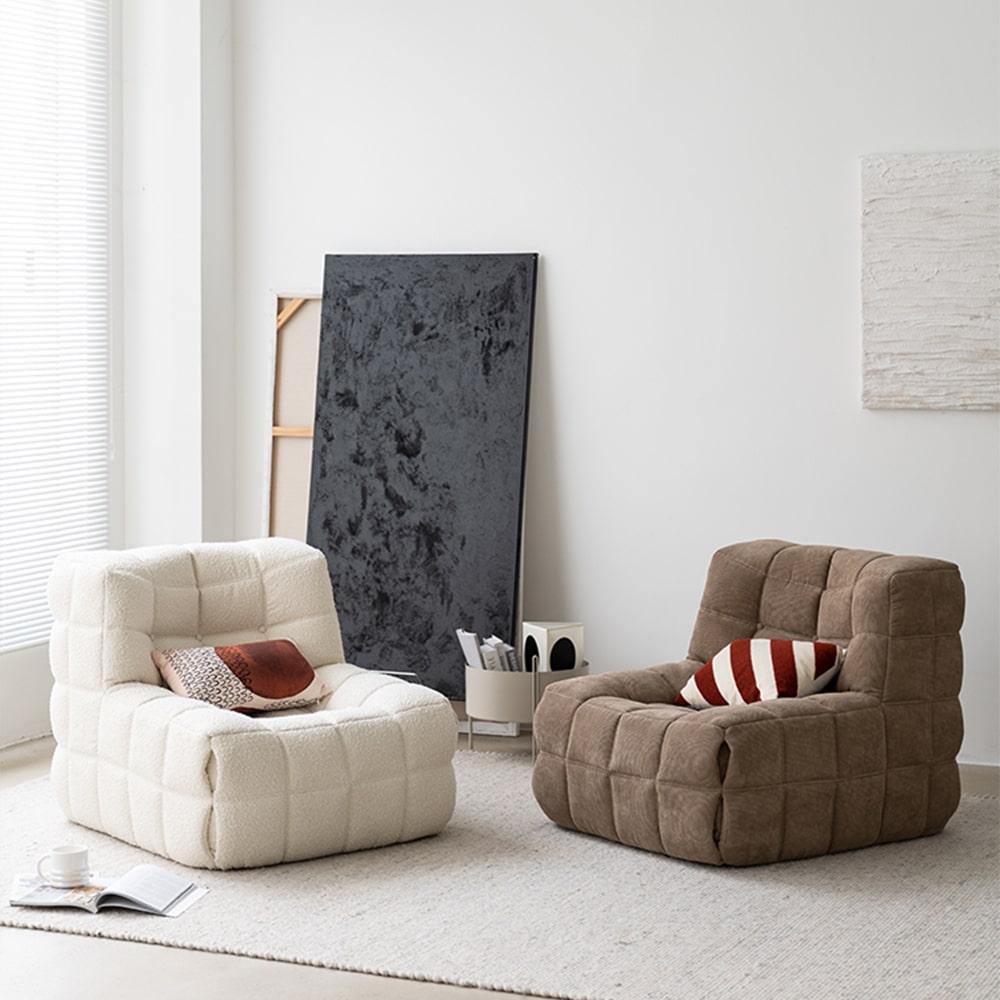 Shaggy - Fabric 3 Seat Modular Armless Sofa