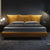 Hana Yellow Suede Fabric Flower Shaped Design Headboard Bed Frame King Size