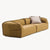 Heloise Suede  Fabric Arm Sofa 3-Seater Modular Upholstery Sofa