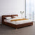 Itotia Brown Microfiber Leather Bed Frame King Size